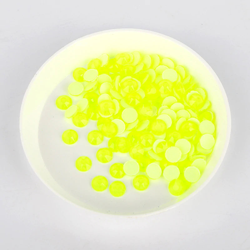 High Quality Neon Yellow Rhinestones