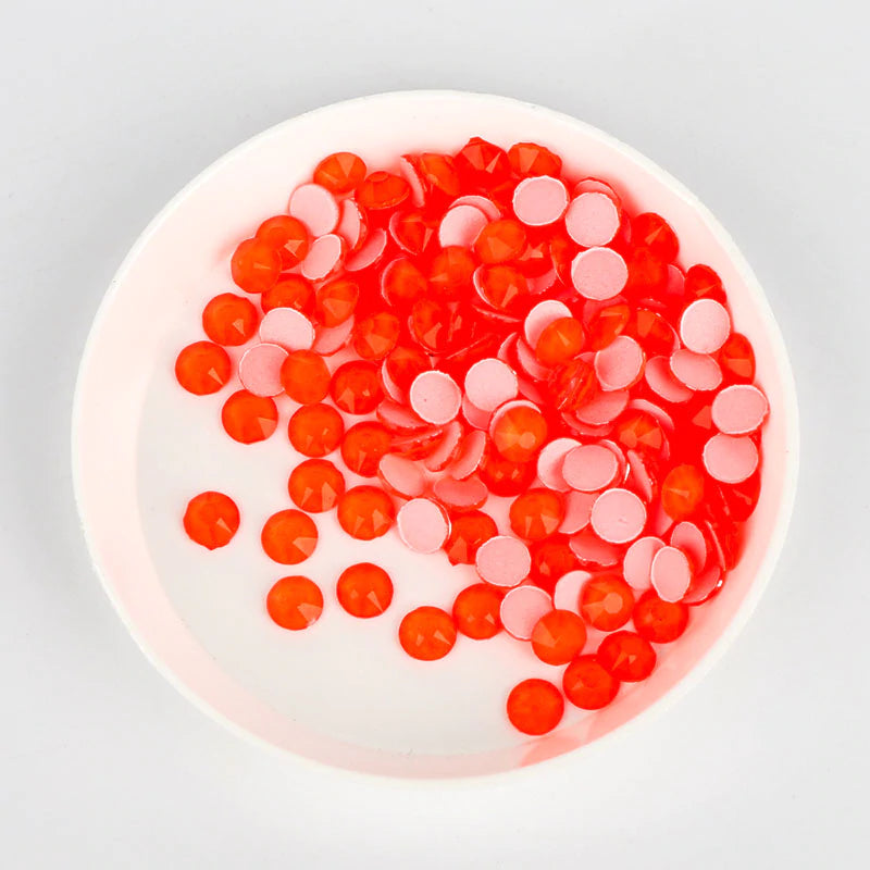 High Quality Neon Orange Rhinestones