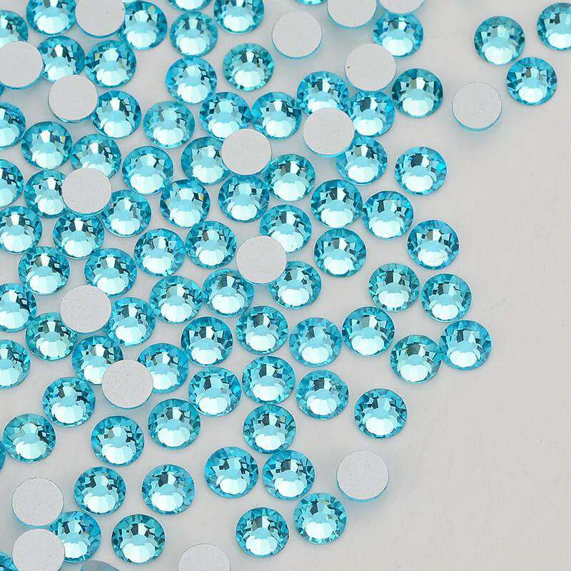 High Quality Aquamarine Rhinestones