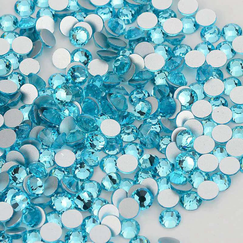 High Quality Aquamarine Rhinestones