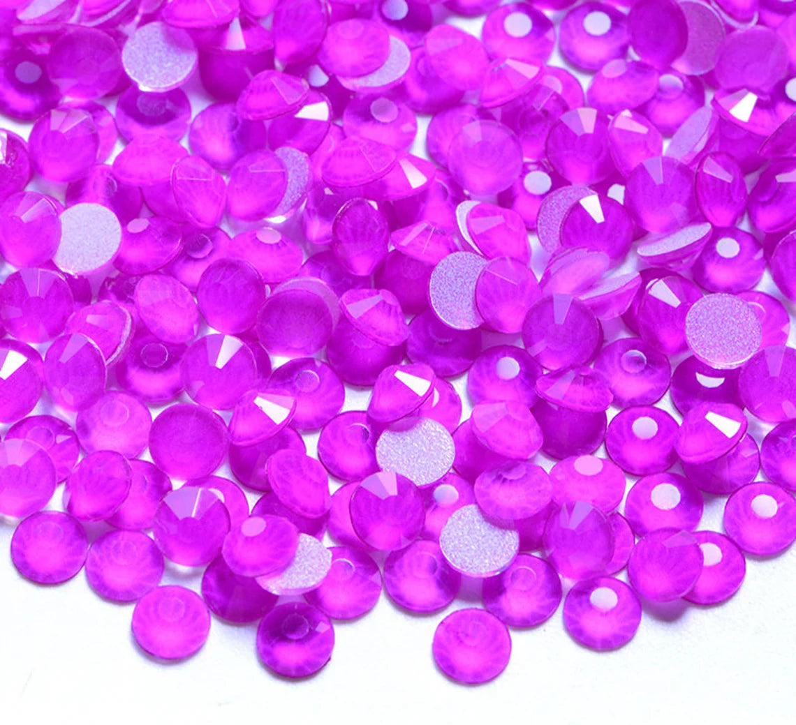 High Quality Neon Purple Rhinestones